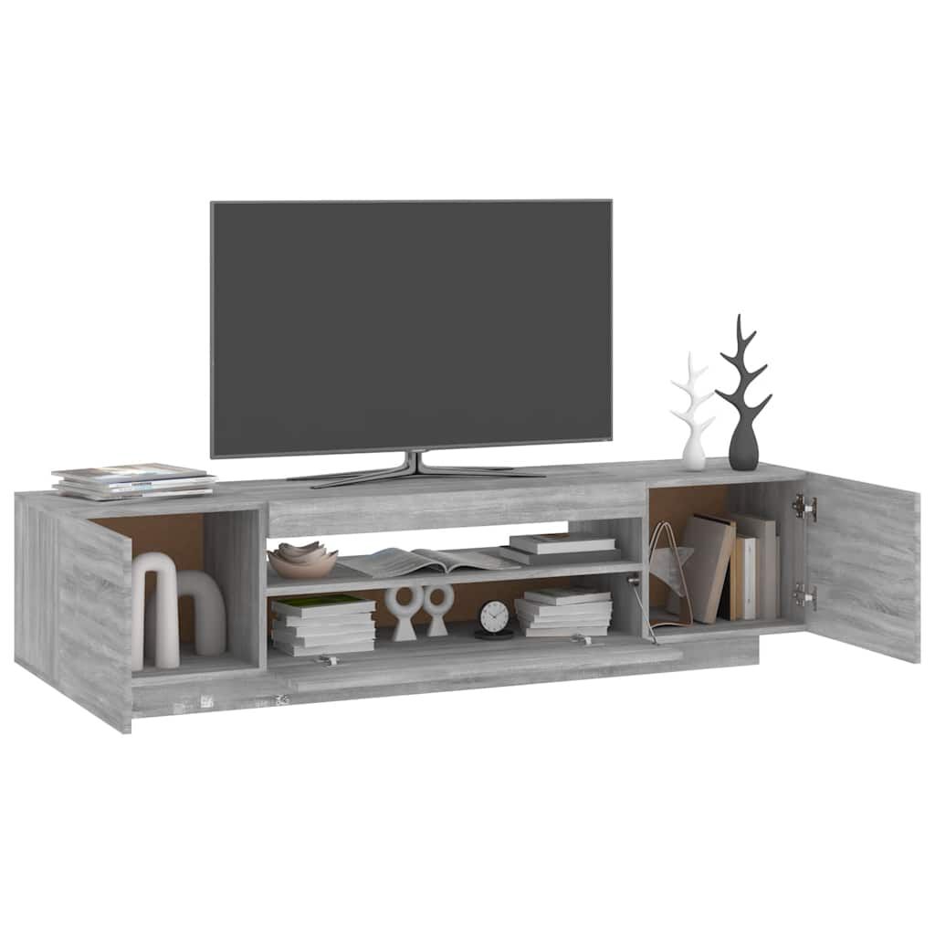 vidaXL Έπιπλο Τηλεόρασης με LED Γκρι Sonoma 160x35x40εκ.