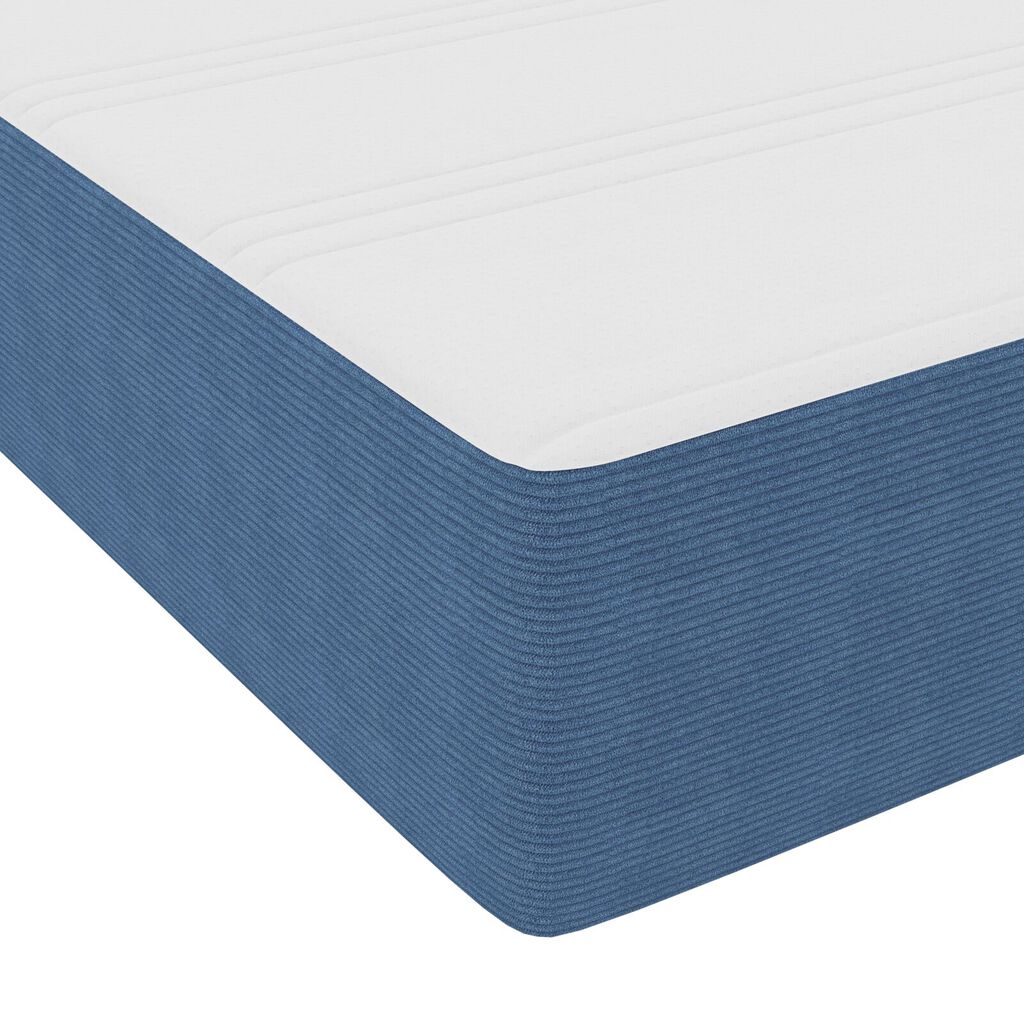 vidaXL Κρεβάτι με Στρώμα Μπλε 80x200 cm Καπιτονέ Ύφασμα
