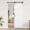vidaXL Συρόμενη Πόρτα ORKDAL Λευκό 78 x 232 cm Μασίφ ξύλο πεύκου