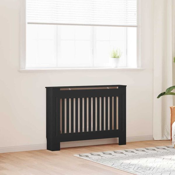 vidaXL Καπάκι Καλοριφέρ 2 pcs Μαύρο 112 x 19 x 81.5 cm