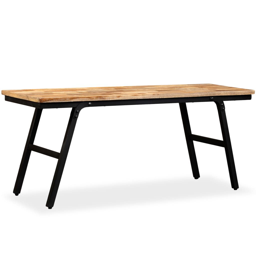 vidaXL Πάγκος 110 x 35 x 45 εκ. από Ανακυκλωμένο Ξύλο Teak και Ατσάλι