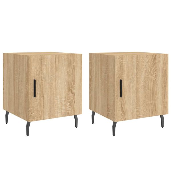 vidaXL Κομοδίνα 2 τεμ. Sonoma Δρυς 40x40x50 εκ. από Επεξεργασμένο Ξύλο