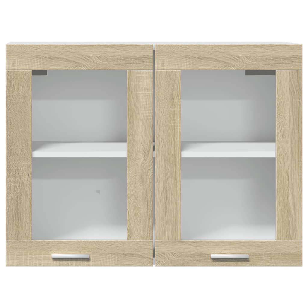 vidaXL Ντουλάπι Κρεμαστό με Τζάμι Lyon Sonoma Δρυς 80x31x60εκ.