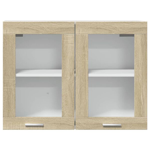 vidaXL Ντουλάπι Κρεμαστό με Τζάμι Lyon Sonoma Δρυς 80x31x60εκ.
