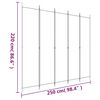 vidaXL Διαχωριστικό Δωματίου με 5 Πάνελ Λευκό 250x220 εκ. από Ύφασμα