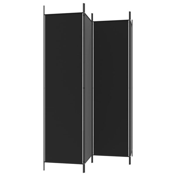 vidaXL Διαχωριστικό Δωματίου με 4 Πάνελ Μαύρο 200x200 εκ. από Ύφασμα