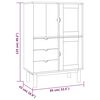 vidaXL Ντουλάπι OTTA Καφέ & Γκρι 85x43x125 εκ. από Μασίφ Ξύλο Πεύκου