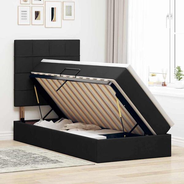 vidaXL &Kappa;&rho;&epsilon;&beta;ά&tau;&iota; &mu;&epsilon; &alpha;&pi;&omicron;&theta;&eta;&kappa;&epsilon;&upsilon;&tau;&iota;&kappa;ό &chi;ώ&rho;&omicron; &kappa;&alpha;&iota; LED &mu;&epsilon; led &Mu;&alpha;ύ&rho;&omicron; 90 x 190 cm