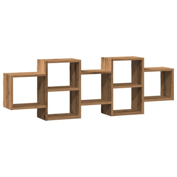 vidaXL Ράφι Τοίχου Αρτισιανή Δρυς 129x18x42 εκ. από Επεξεργασμένο Ξύλο
