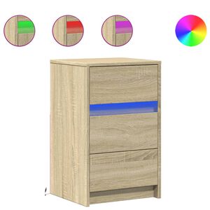 vidaXL &Kappa;&omicron;&mu;&omicron;&delta;ί&nu;&omicron; &mu;&epsilon; &Phi;ώ&tau;&alpha; LED Sonoma &Delta;&rho;&upsilon;&sigmaf; &Epsilon;&pi;&epsilon;&xi;&epsilon;&rho;&gamma;&alpha;&sigma;&mu;έ&nu;&omicron; &Xi;ύ&lambda;&omicron;