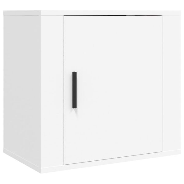 vidaXL Κομοδίνα Επιτοίχια 2 τεμ. Λευκά 50 x 30 x 47 εκ.