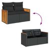 vidaXL Σετ Καναπέ Κήπου 10 pcs Μαύρο και Καφέ 80 x 80 x 71 cm