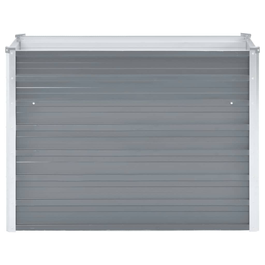 vidaXL Ζαρντινιέρα Υπερυψωμένη Γκρι 100x40x77 εκ. Γαλβανισμ. Χάλυβας