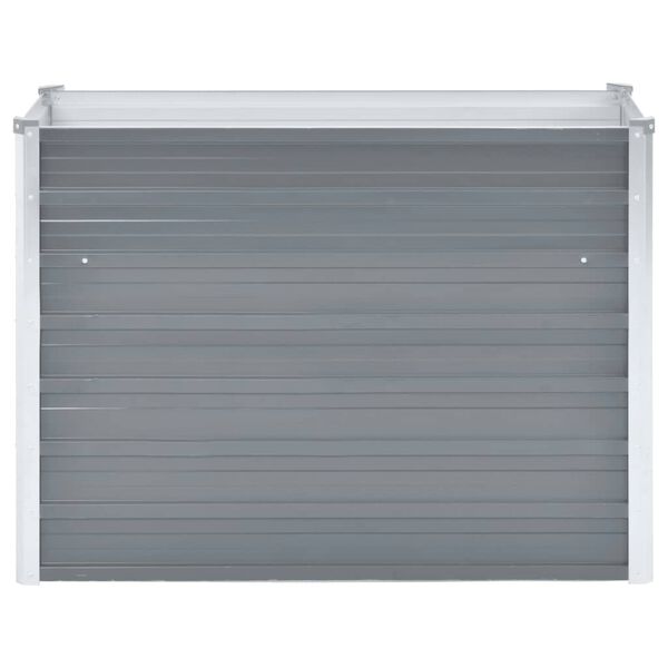vidaXL Ζαρντινιέρα Υπερυψωμένη Γκρι 100x40x77 εκ. Γαλβανισμ. Χάλυβας