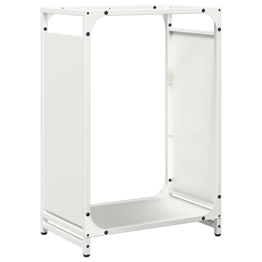 vidaXL Ράφι Καυσόξυλων Μαύρο 44x28x65 εκ. Χάλυβας ψυχρής έλασης