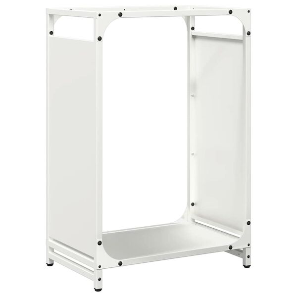 vidaXL Ράφι Καυσόξυλων Μαύρο 44x28x65 εκ. Χάλυβας ψυχρής έλασης