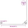 vidaXL Μουσαμάς Μπλε 1 x 2,5 μ. 650 γρ./μ²