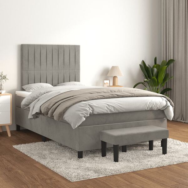 vidaXL &Kappa;&rho;&epsilon;&beta;ά&tau;&iota; Boxspring &mu;&epsilon; &Sigma;&tau;&rho;ώ&mu;&alpha; &Alpha;&nu;&omicron;&iota;&chi;&tau;ό &Gamma;&kappa;&rho;&iota; 120x190 &epsilon;&kappa;. &Beta;&epsilon;&lambda;&omicron;ύ&delta;&iota;&nu;&omicron;
