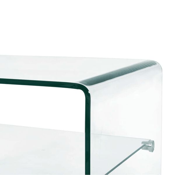 vidaXL Τραπεζάκι Σαλονιού Διάφανο 50 x 45 x 33 εκ. από Ψημένο Γυαλί