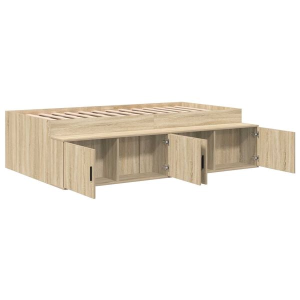 vidaXL Κρεβάτι με αποθηκευτικό χώρο Sonoma Δρυς 80 x 200 cm