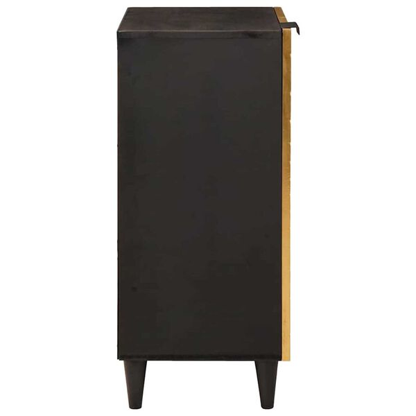 vidaXL Πλαϊνό γραφείο με ράφι Μαύρο και Χρυσό 40 x 33 x 75 εκ.