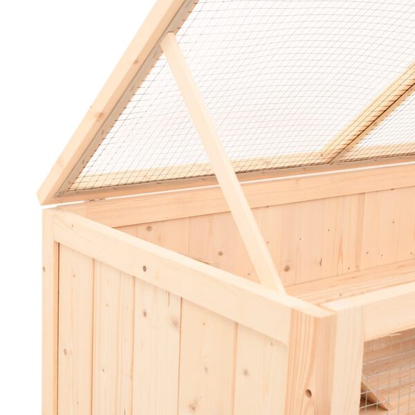 vidaXL Κλουβί Χάμστερ 89,5 x 45 x 45 εκ. από Μασίφ Ξύλο Ελάτης