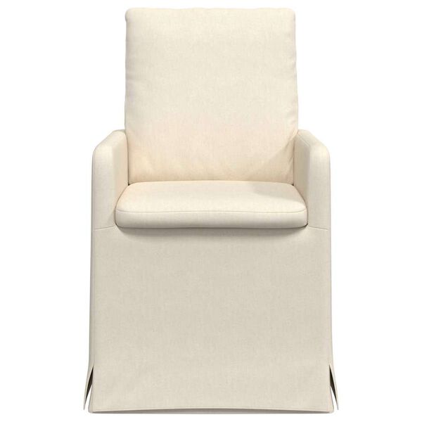 vidaXL Καρέκλες φαγητού 2 pcs Μπεζ 57 x 67 x 98 εκ Λινό