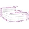 vidaXL Κρεβάτι Boxspring με Στρώμα Ανοιχτό Γκρι 140x220 εκ. Βελούδινο