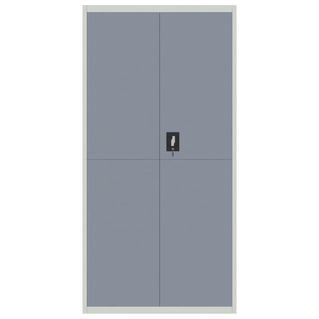 vidaXL Αρχειοθήκη Ανοιχτό Γκρι & Σκούρο Γκρι 90x40x180 εκ. Ατσάλινη