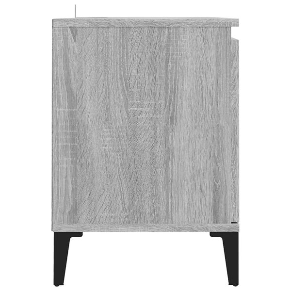 vidaXL Έπιπλο Τηλεόρασης Γκρι Sonoma 103,5x35x50 εκ. Μεταλλικά Πόδια