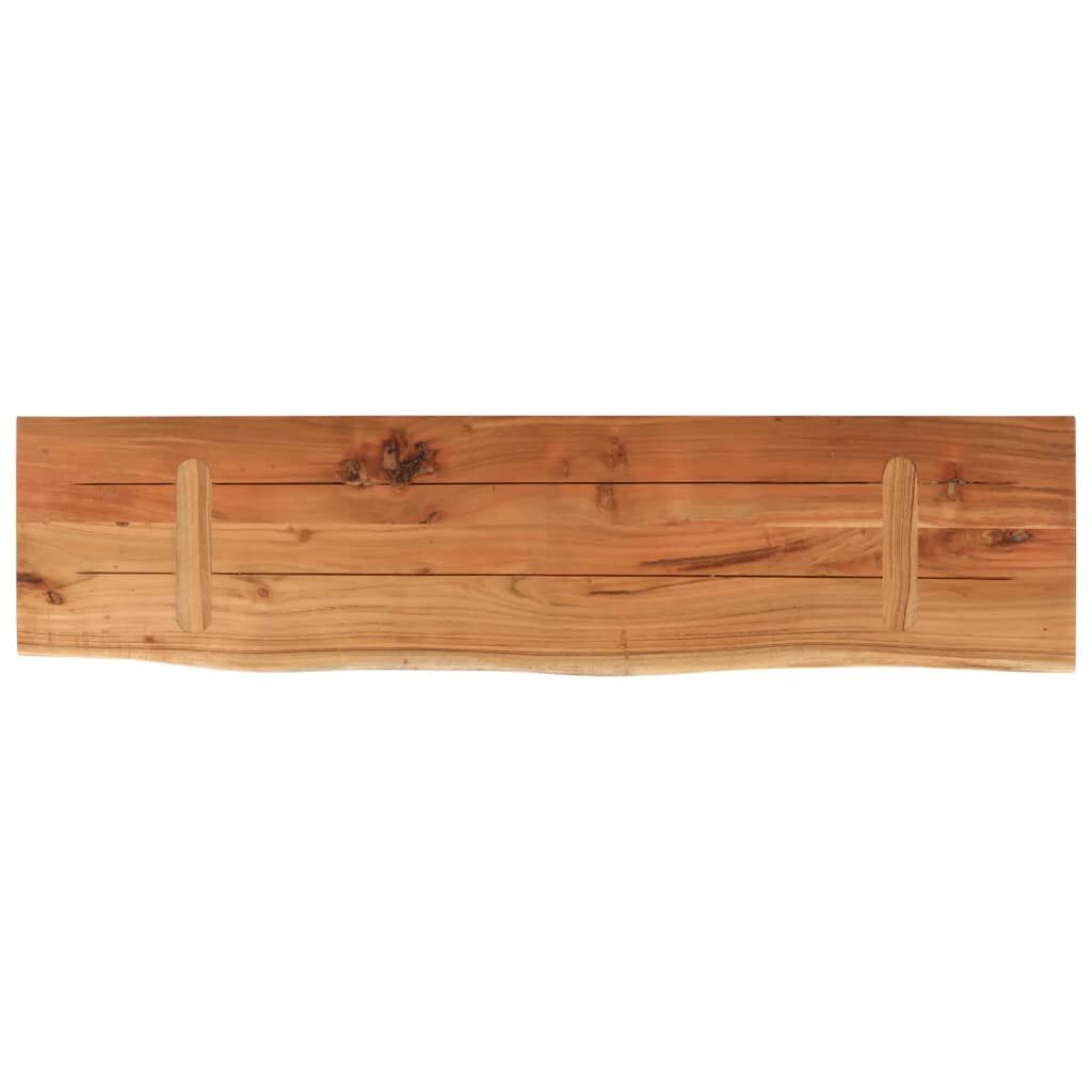 vidaXL Ράφι Επιτοίχιο Ορθ. Live Edge 80x20x3,8 εκ. Μασίφ Ξύλο Ακακίας
