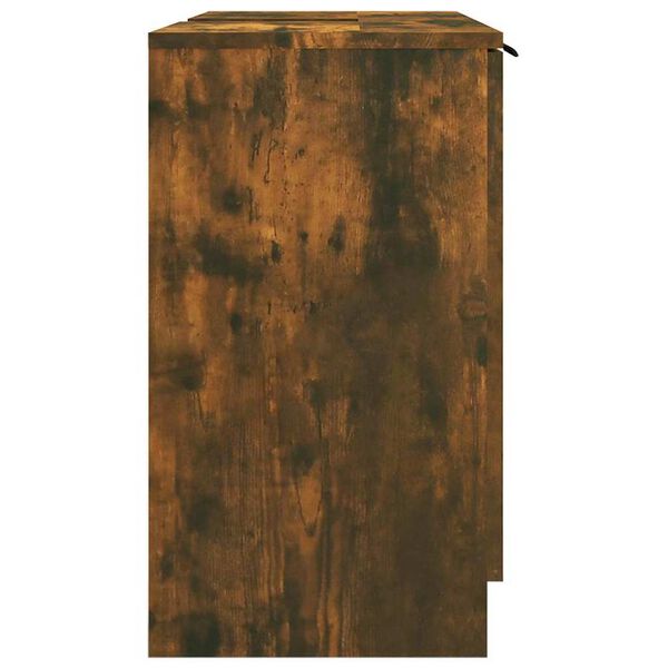 vidaXL Ντουλάπι Μπάνιου Καπνιστή Δρυς 64,5x33,5x59 εκ. Επεξ. Ξύλο