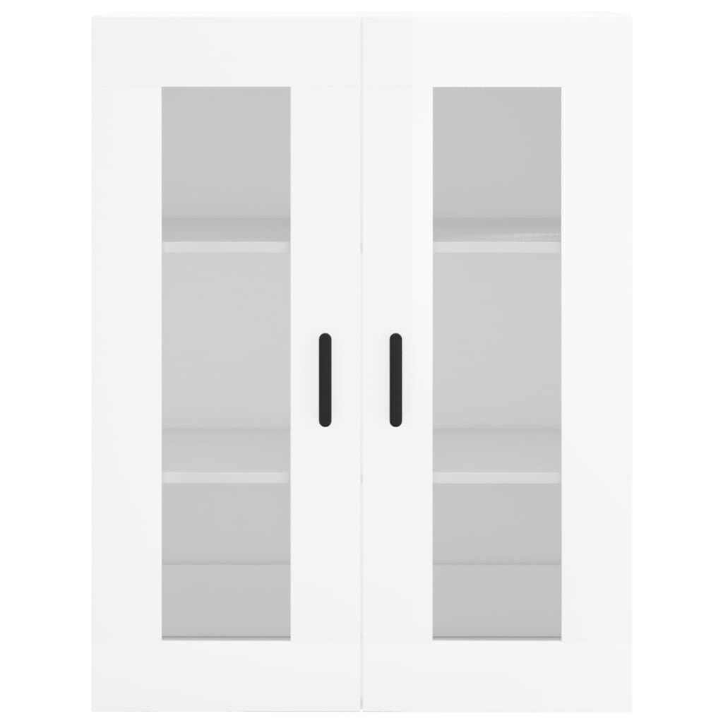 vidaXL Ντουλάπι Γυαλιστερό Λευκό 69,5x34x180 εκ. Επεξεργασμένο Ξύλο