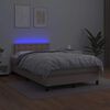 vidaXL &Kappa;&rho;&epsilon;&beta;ά&tau;&iota; Boxspring &Sigma;&tau;&rho;ώ&mu;&alpha;&LED &Kappa;&alpha;&pi;&omicron;&upsilon;&tau;&sigma;ί&nu;&omicron; 120x190 &epsilon;&kappa;. &Sigma;&upsilon;&nu;&theta;. &Delta;έ&rho;&mu;&alpha;