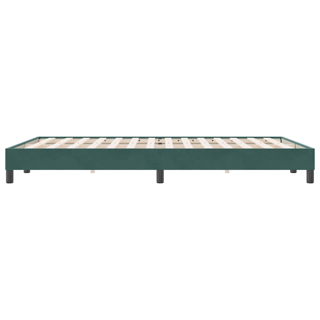 vidaXL Box Spring κρεβάτι χωρίς στρώμα σκούρο πράσινο 160x220cm