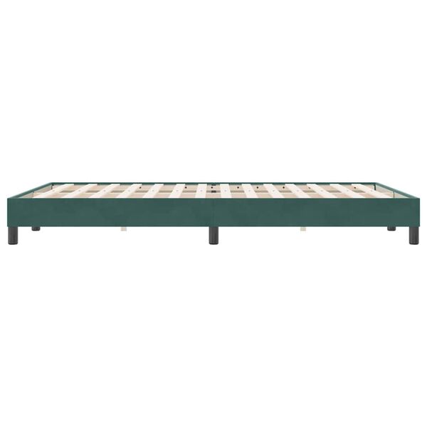 vidaXL Box Spring κρεβάτι χωρίς στρώμα σκούρο πράσινο 160x220cm