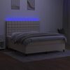 vidaXL &Kappa;&rho;&epsilon;&beta;ά&tau;&iota; Boxspring &mu;&epsilon; &Sigma;&tau;&rho;ώ&mu;&alpha; & LED &Kappa;&rho;&epsilon;&mu; 180x200 &epsilon;&kappa;. &Upsilon;&phi;&alpha;&sigma;&mu;ά&tau;&iota;&nu;&omicron;