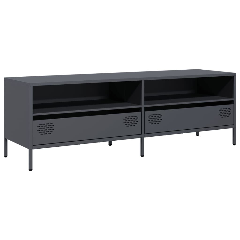 vidaXL Έπιπλο Τηλεόρασης Ανθρακί 135x39x43,5 εκ. Ατσάλι Ψυχρής Έλασης
