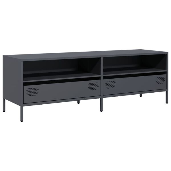 vidaXL Έπιπλο Τηλεόρασης Ανθρακί 135x39x43,5 εκ. Ατσάλι Ψυχρής Έλασης