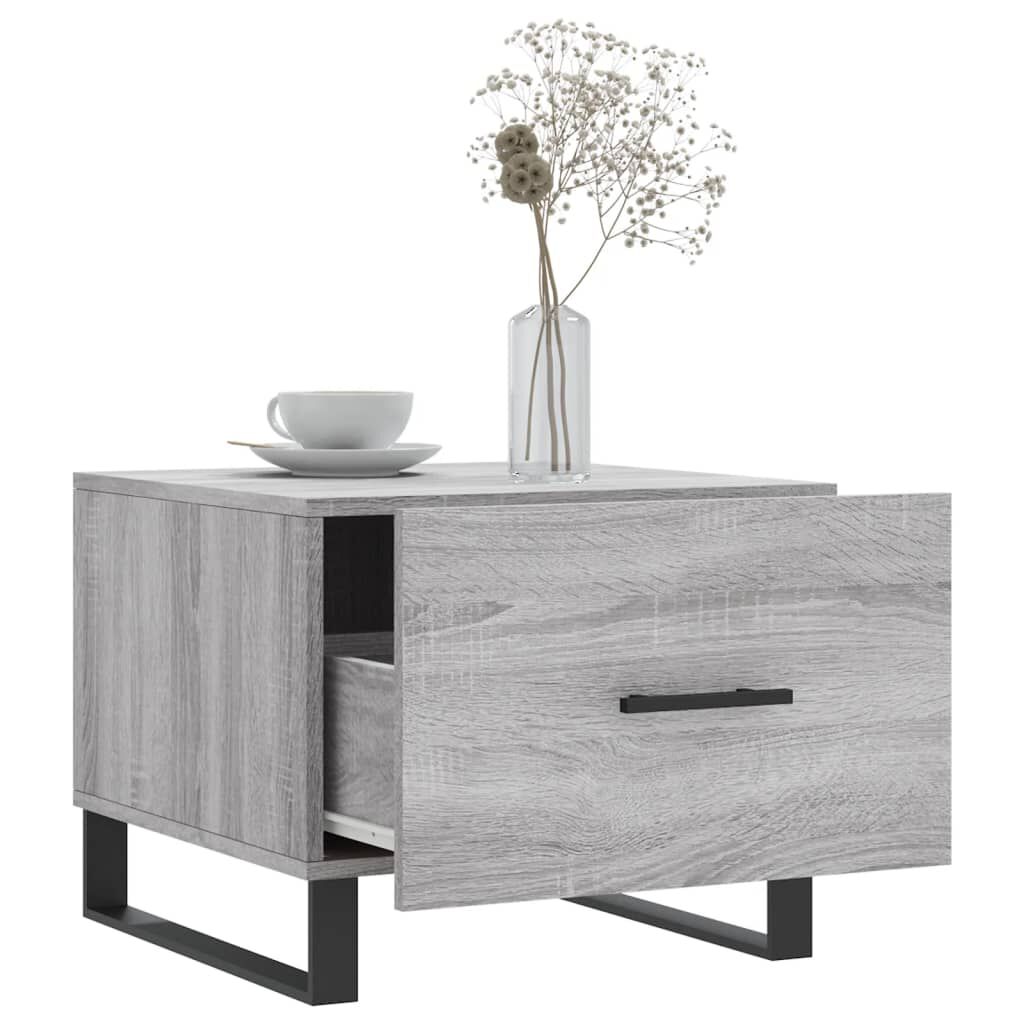 vidaXL Τραπεζάκια Σαλονιού 2 τεμ Γκρι sonoma 50x50x40 εκ Επεξ. Ξύλο