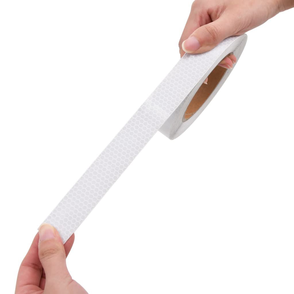 vidaXL Ταινία Ανακλαστική Λευκή 2,5 εκ. x 20 μ. από PVC