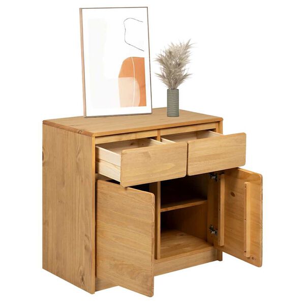 vidaXL Ντουλάπι SAUDA Δρυς 80x43x75,5 εκ. από Μασίφ Ξύλο Πεύκου