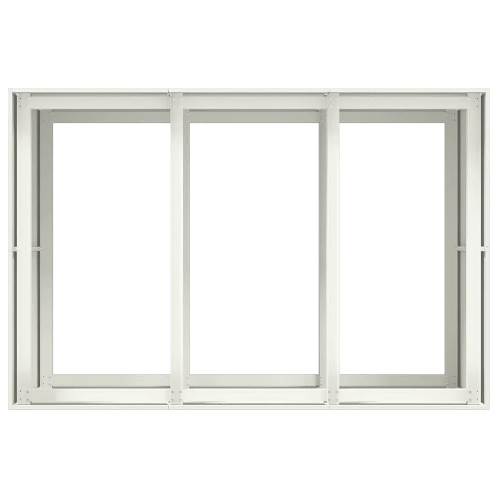 vidaXL Ζαρντινιέρα Λευκή 120x80x80 εκ. από Χάλυβα