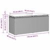 vidaXL Πάγκος κήπου με μαξιλάρι Μπεζ 110x40x44 cm Πολυ μπαστούνι