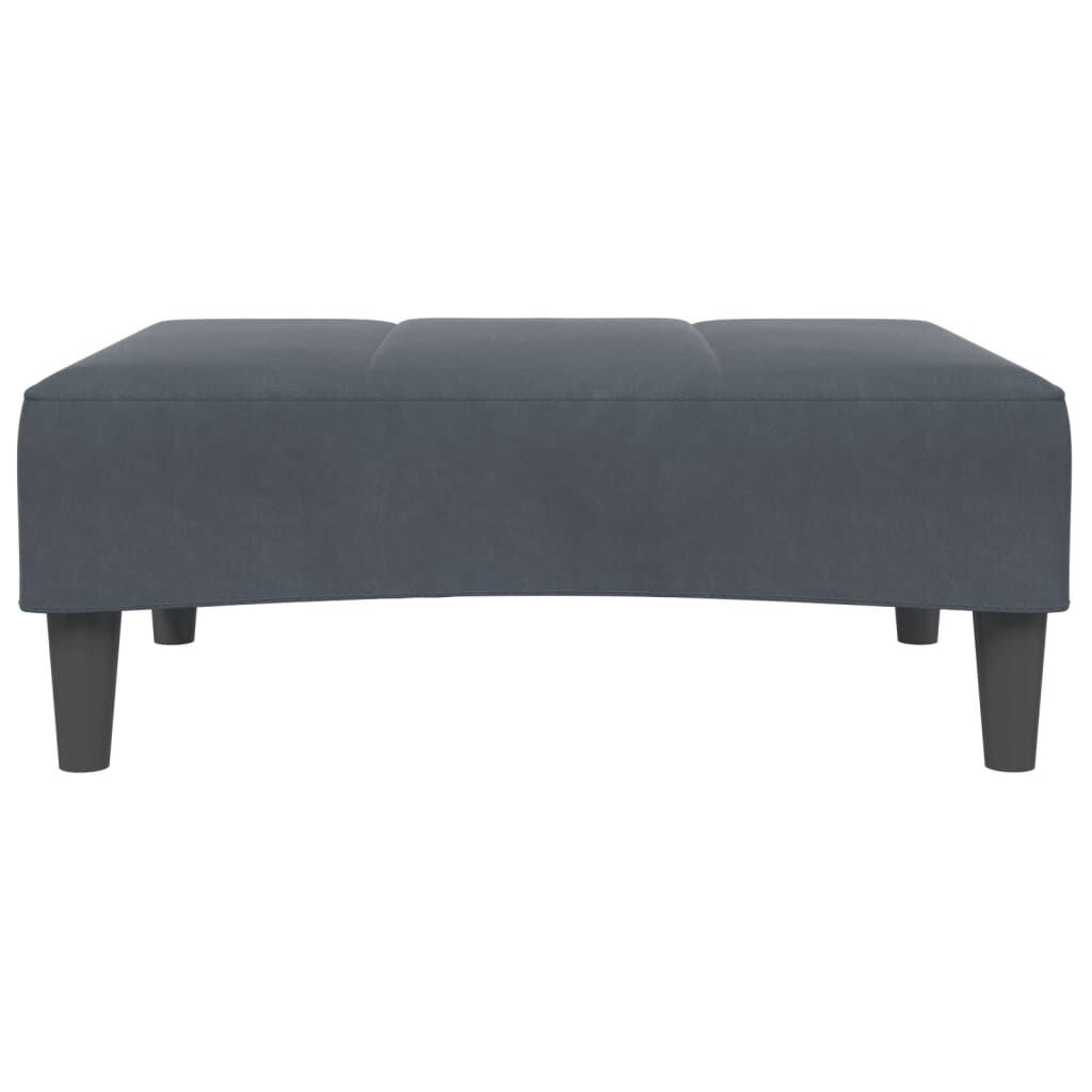 vidaXL Υποπόδιο Σκούρο Γκρι 77x55x31 εκ. Βελούδινο