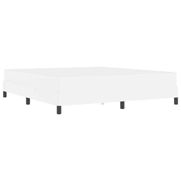 vidaXL Κρεβάτι Άλλο Καθαρό Λευκό 180 x 200 cm Τεχνητό δέρμα