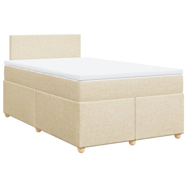 vidaXL &Kappa;&rho;&epsilon;&beta;ά&tau;&iota; Boxspring &mu;&epsilon; &Sigma;&tau;&rho;ώ&mu;&alpha; &Kappa;&rho;&epsilon;&mu; 120x190 &epsilon;&kappa;. &Upsilon;&phi;&alpha;&sigma;&mu;ά&tau;&iota;&nu;&omicron;