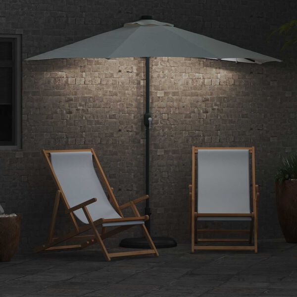 vidaXL Ομπρέλα Κήπου Άμμος 294 x 150 x 223 εκ ύφασμα