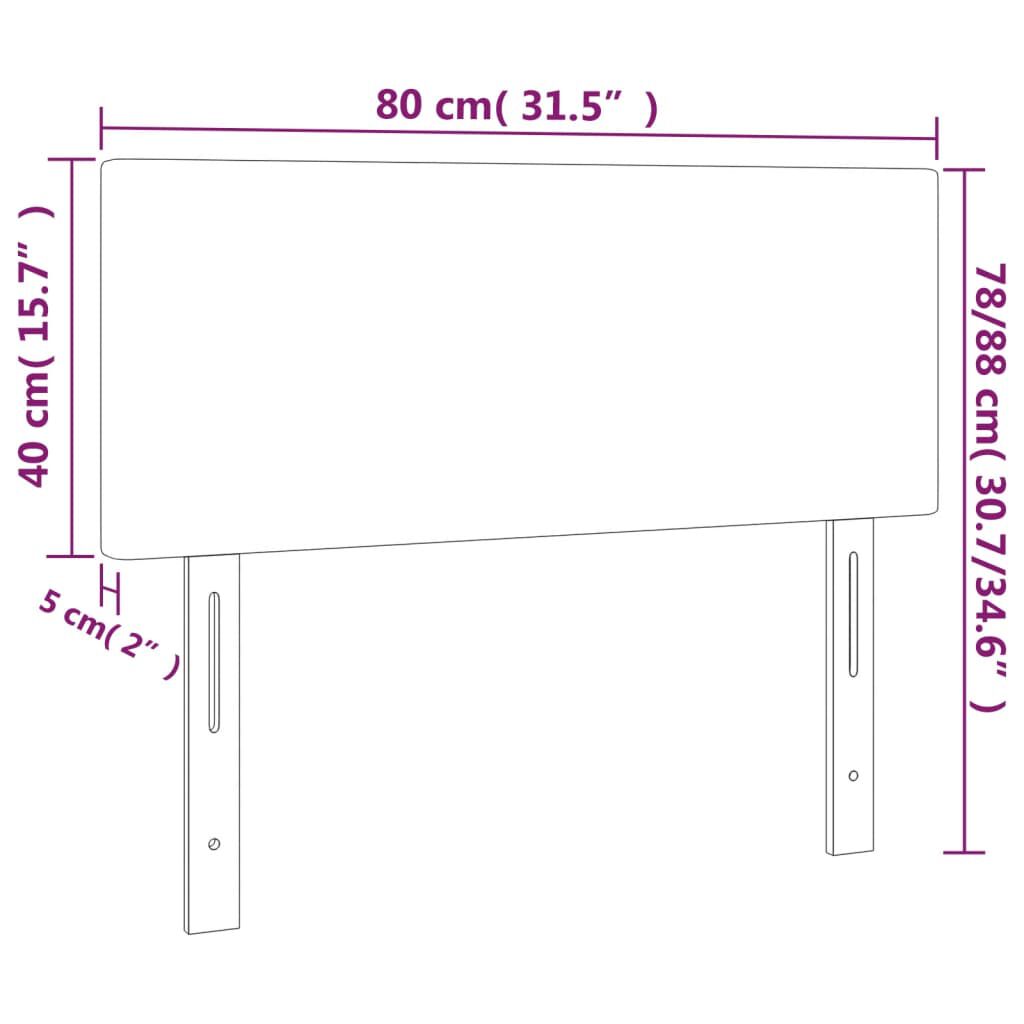 vidaXL Κεφαλάρι Κρεβατιού Καπουτσίνο 80x5x78/88 εκ. Συνθετικό Δέρμα