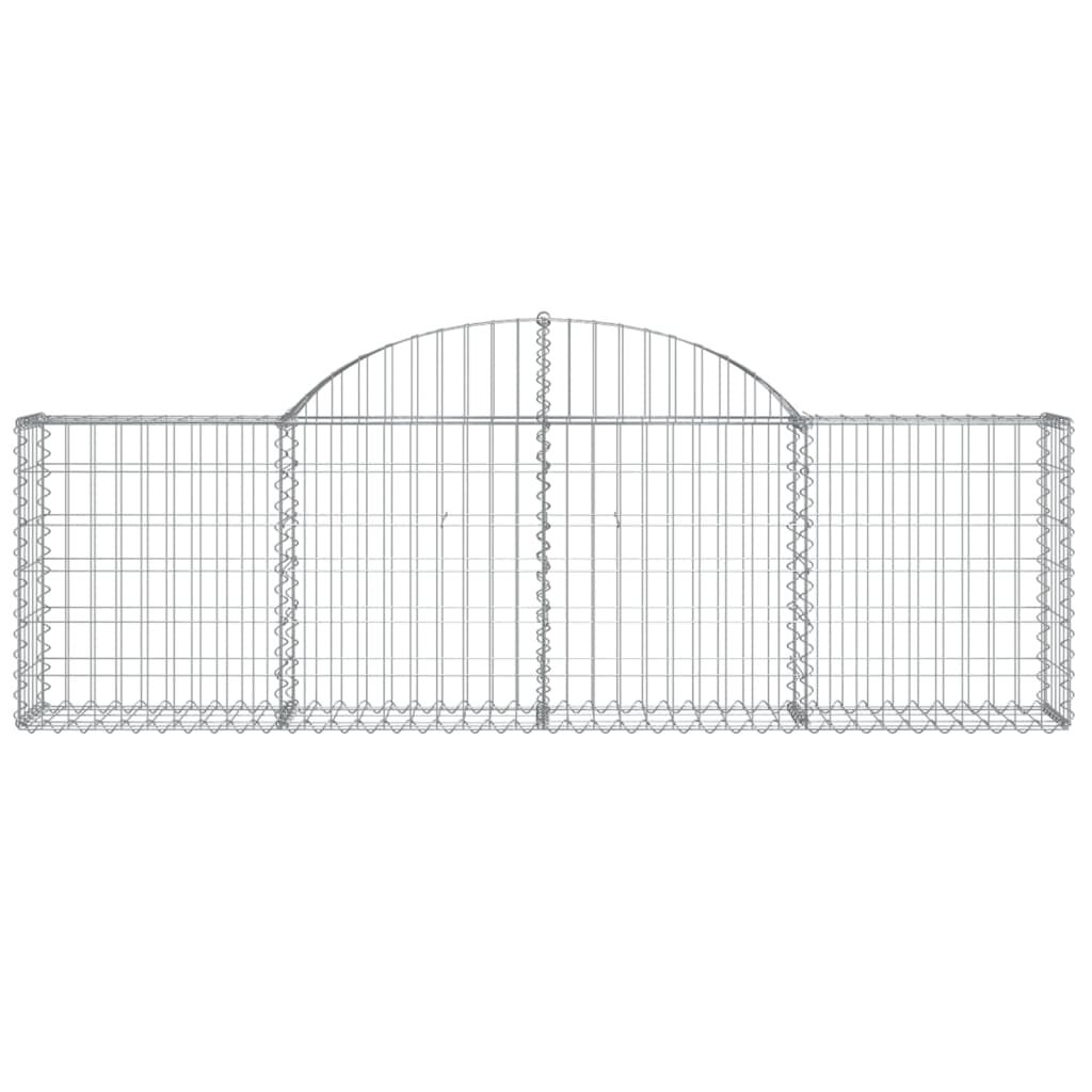 vidaXL Συρματοκιβώτια Τοξωτά 12 τεμ. 200x30x60/80 εκ. Γαλβαν. Ατσάλι